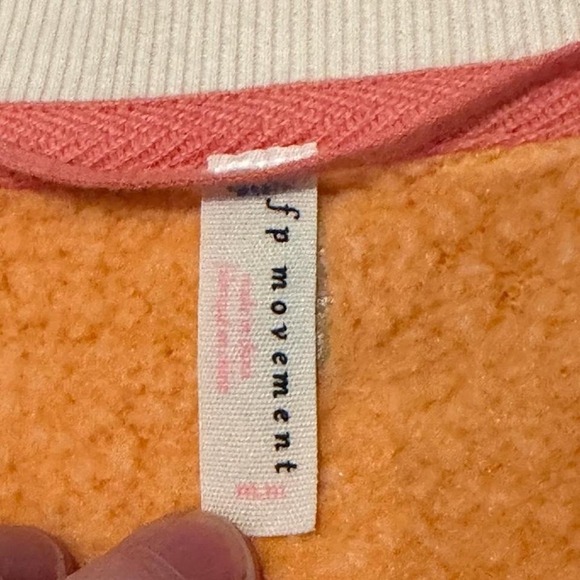 Free People Movement Colorblock Oversized Sweatshirt Medium Raglan Cozy - Picture 2 of 8